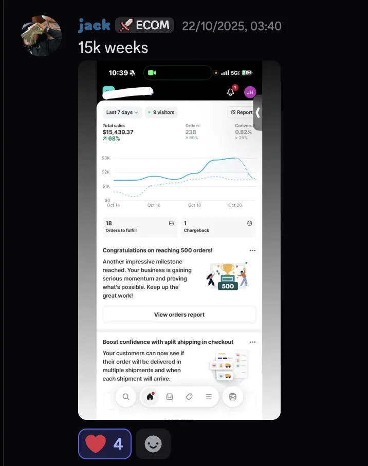 Jack — $15k weeks