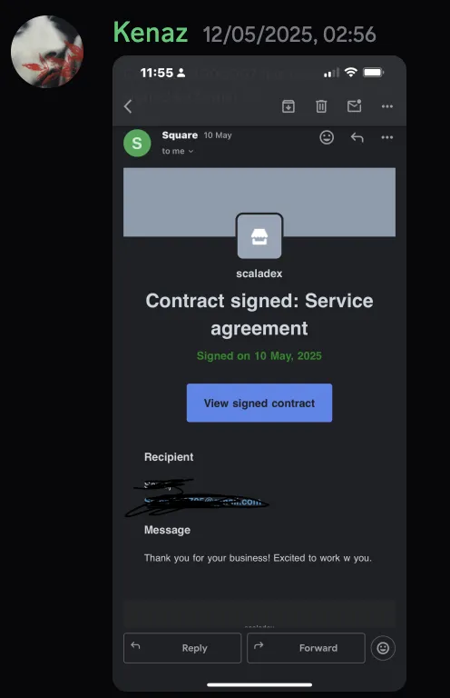 Kenaz — scaladex service agreement signed
