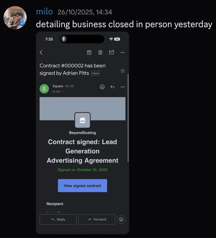 milo — detailing business closed in person